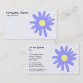 Carte De Visite Fleur papier - Bleu pastel (Devant / Derrière)