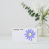 Carte De Visite Fleur papier - Bleu pastel (Debout devant)