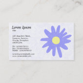 Carte De Visite Fleur papier - Bleu pastel (Dos)