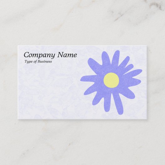 Carte De Visite Fleur papier - Bleu pastel (Devant)
