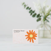 Carte De Visite Fleur papier - orange (Debout devant)