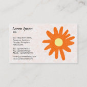 Carte De Visite Fleur papier - orange (Dos)