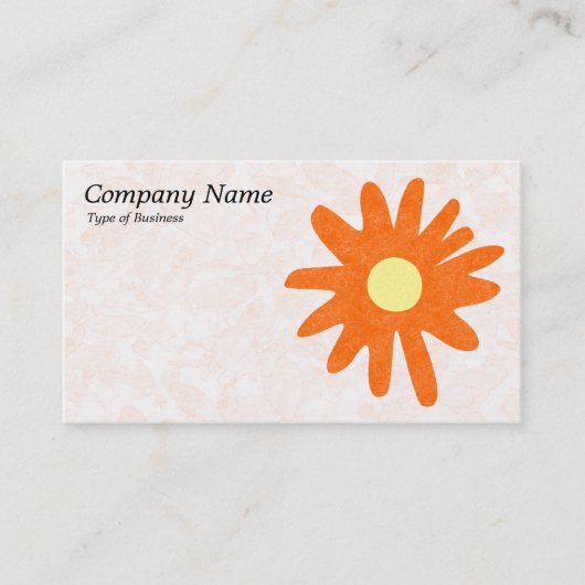 Carte De Visite Fleur papier - orange (Devant)