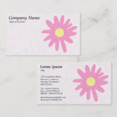 Carte De Visite Fleur papier - rose (Devant / Derrière)
