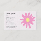 Carte De Visite Fleur papier - rose (Dos)