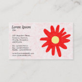 Carte De Visite Fleur papier - Rouge (Dos)