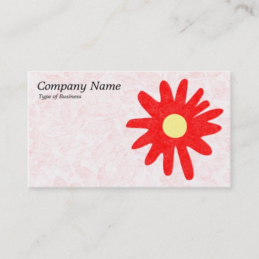 Carte De Visite Fleur papier - Rouge (Devant)
