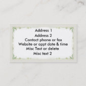 Carte De Visite Fleur Pétale Filles 1 (Dos)