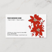 Carte De Visite Fleur Poinsettia (Dos)