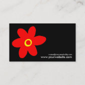 Carte De Visite Fleur pop - Noir (Dos)