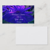Carte De Visite Fleur pourpre (Devant / Derrière)