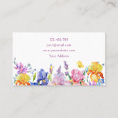 Carte De Visite Fleur pourpre du jardin (Dos)