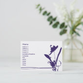 Carte De Visite Fleur pourpre - potelée (Debout devant)