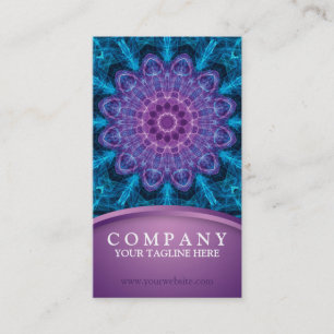 Carte De Visite Fleur pourpre spirituelle, mer de bleu