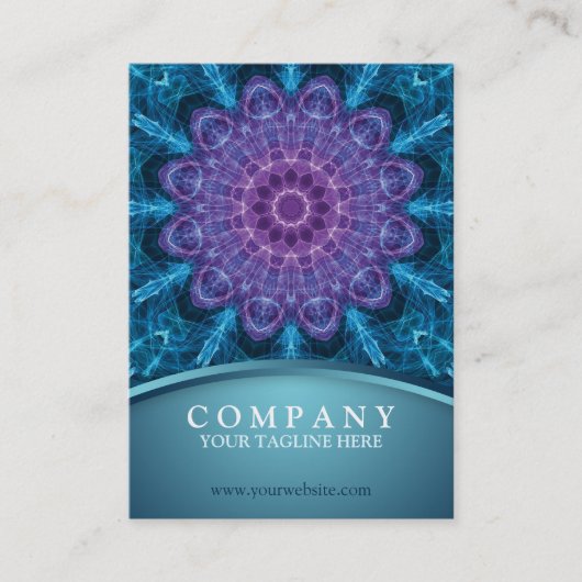 Carte De Visite Fleur pourpre spirituelle, mer du bleu - potelé (Devant)