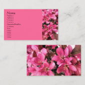 Carte De Visite Fleur Printemps (Devant / Derrière)