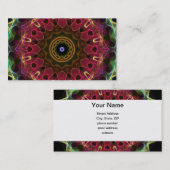 Carte De Visite Fleur profonde avec le feuille (Devant / Derrière)