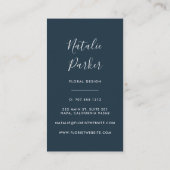 Carte De Visite Fleur radiante verticale (Dos)