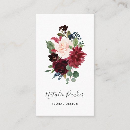 Carte De Visite Fleur radiante verticale (Devant)