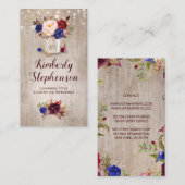 Carte De Visite Fleur radieuse Floral Mason Jar Pays rustique (Devant / Derrière)