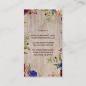 Carte De Visite Fleur radieuse Floral Mason Jar Pays rustique (Dos)