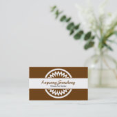 Carte De Visite Fleur ronde - Brown foncé (Debout devant)