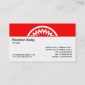 Carte De Visite Fleur ronde - Rouge (Dos)