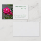 Carte De Visite Fleur rose (Devant / Derrière)
