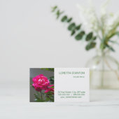 Carte De Visite Fleur rose (Debout devant)