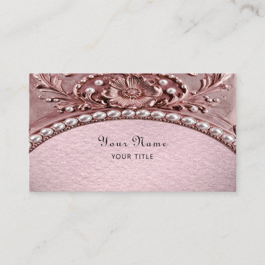 Carte de visite Fleur Rose (Devant)