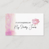 Carte De Visite Fleur rose (Devant)