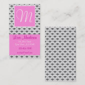 Carte De Visite Fleur rose (Devant / Derrière)