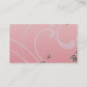 Carte De Visite Fleur rose - affaires (Dos)