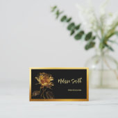 Carte De Visite Fleur Rose Gold de luxe (Debout devant)