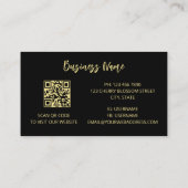 Carte De Visite Fleur Rose Gold de luxe (Dos)