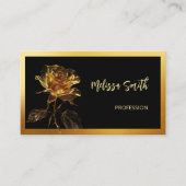 Carte De Visite Fleur Rose Gold de luxe (Devant)