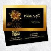 Carte De Visite Fleur Rose Gold de luxe