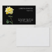 Carte De Visite Fleur rose jaune (Devant / Derrière)