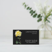 Carte De Visite Fleur rose jaune (Debout devant)