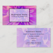 Carte De Visite Fleur rose Macro (Devant / Derrière)