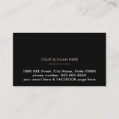 Carte De Visite fleur rose, maquillage beauté floral (Dos)