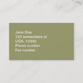 Carte De Visite Fleur rose molle de Zinnia (Dos)