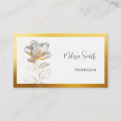 Carte De Visite Fleur Rose or Ethereal (Devant)