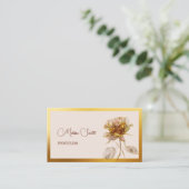Carte De Visite Fleur Rose or Ethereal (Debout devant)