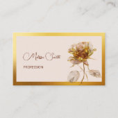 Carte De Visite Fleur Rose or Ethereal (Devant)