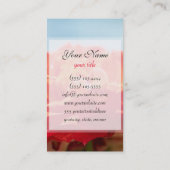 Carte De Visite Fleur rose orange (Dos)