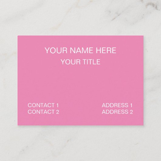 Carte De Visite Fleur rose pâle (Dos)