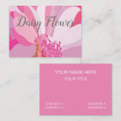 Carte De Visite Fleur rose pâle (Devant / Derrière)