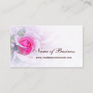 Carte De Visite Fleur rose rose féminine Élégante Florale