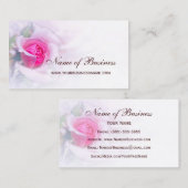 Carte De Visite Fleur rose rose féminine Élégante Florale (Devant / Derrière)